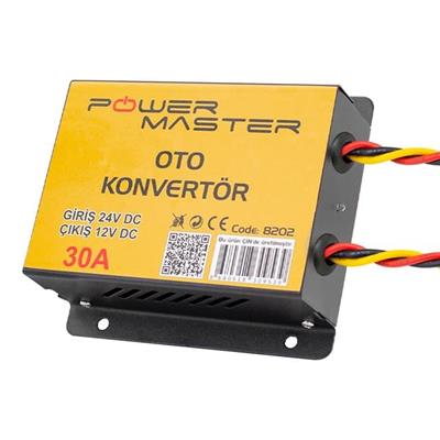 Powermaster PM-8202 24V Dc / 12V Dc 30 Amper Oto Konvertör