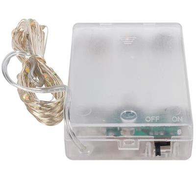 Powermaster Pilli RGB 4 Renkli Yanıp  Sönen 10 Metre Kablolu Bağ Led