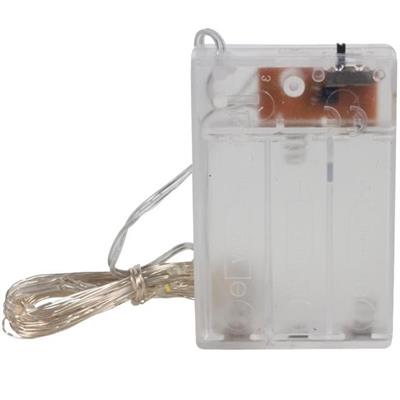 Powermaster Pilli RGB 4 Renkli Yanıp  Sönen 10 Metre Kablolu Bağ Led