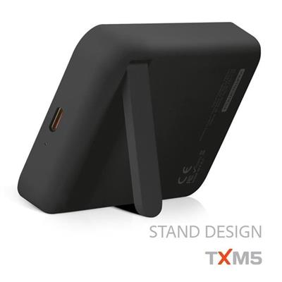 Powerway 10.000mAh PD15W Magsafe Kablosuz Wireless Taşınabilir Şarj Cihazı Siyah Powerbank TXM10