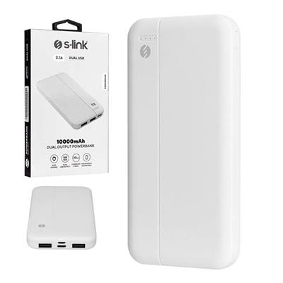 S-Link LP-G10N Beyaz Micro + Type C Girişli 10000 Mah Taşınabilir Şarj Cihazı Powerbank