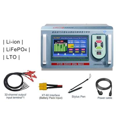 Sunkko D2532 Elektrikli Araç Lityum Batarya Akü Modülü Dengeleyici - Test Cihazı Analizörü