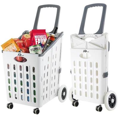 Sunup SN-27144 Katlanır 4 Tekerlekli Market Alışveriş Arabası 60KG Kapasiteli, 75 Litre Hacim