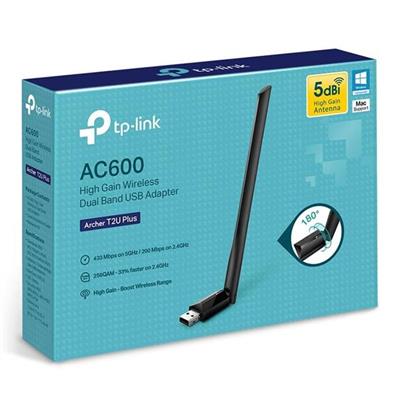 TP-Link Archer T2U Plus AC600 600 Mbps Dualband Antenli USB Wireless Adaptör