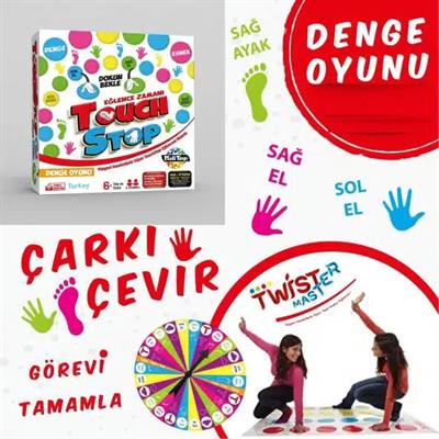 Twist Master Denge Oyunu Touch Stop V2 Eğlenceli Dikkat Algı Hareket Aile Oyunu