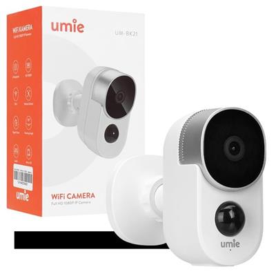 UMIE 2MP Iki Yönlü Ses TF Kart Kablosuz Tuya Destekli Akıllı IP Kamera 6700 mAh Bataryalı (UM-BK21 Beyaz)