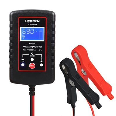Ucomen UC-C120201A 6/12V 2A Siyah Akü Şarj Cihazı