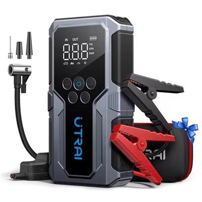 Utrai JS-9 12-24V Akü Şarj Powerbank Lastik Hava Kompresörü Şişirici Taşınabilir Dijital Kablosuz EL Feneri