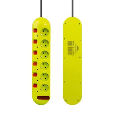 Vea VE-E60 6Lı 1.5 Metre Ayrı Anahtarlı Grup Priz