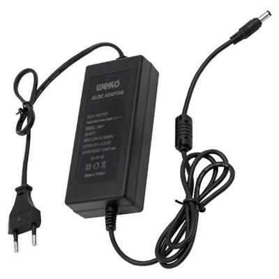 Weko 12 Volt 3.2 Amper 38 Watt Plastik Kasa Masaüstü Adaptör (5.5x2.5 Uçlu)