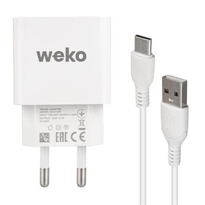 Weko WK-21435 M7 2.1 Amper Telefon Şarj Adaptörü + Type-C Kablo