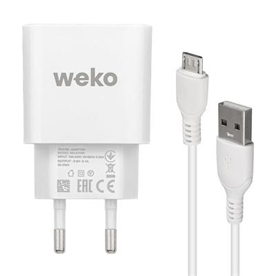 Weko WK-21436 2.1 Amper Telefon Şarj Adaptörü + Micro USB Kablo