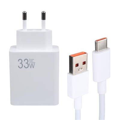 Weko WK-27876 M11 Beyaz 33 Watt Turbo Usb Şarj Başlık Adaptörü + Type-C Kablo