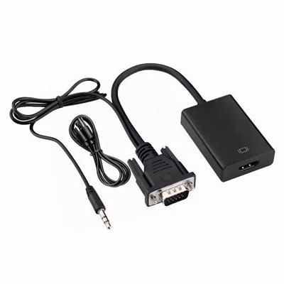 X-Level XCC7804 Ses Girişli VGA TO HDMI Dönüştürücü (45 CM AUX Kablo 15 CM VGA Kablo)