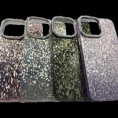 iphone 15 Pro – Taşlı Simli Silikon Kılıf Kapak VTX-6157