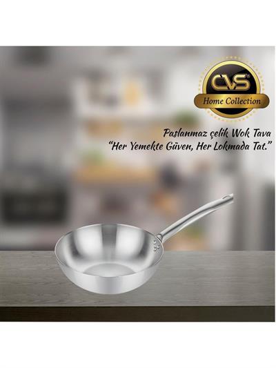 CVS METAL SAPLI ÇELİK WOK TAVA 28 CM DN 20042