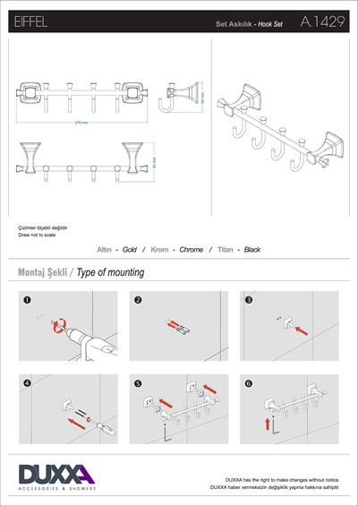 EİFFEL SET ASKILIK-KROM