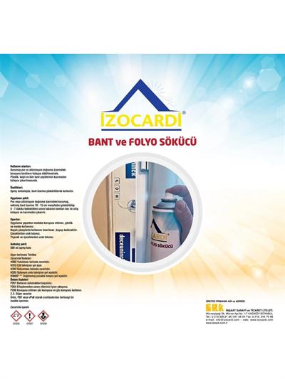 İZOCARDİ ETİKET BANT VE FOLYO SÖKÜCÜ