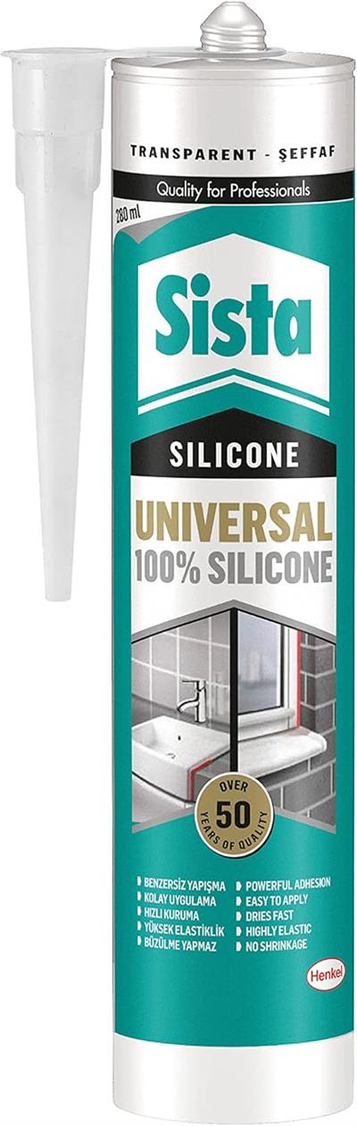 SİSTA UNIVERSAL ŞEFFAF SİLİKON 280 ML