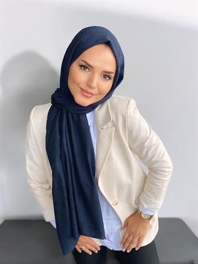 Bambu Kraş Şal Lacivert