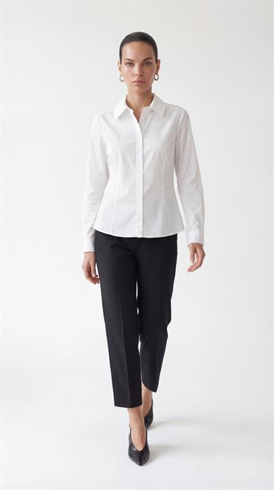 Ekru-ML28006 Fit Form Poplin Gömlek