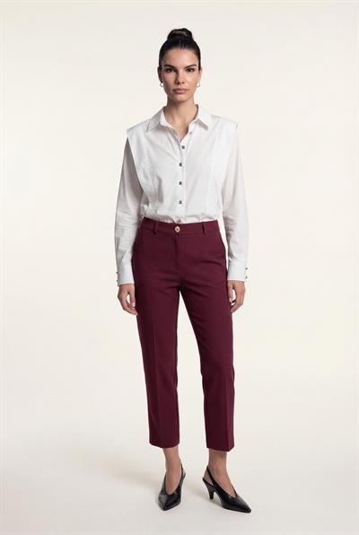 Ekru-ML28030 Aller Detaylı Poplin Gömlek