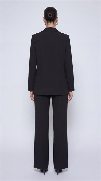 Siyah-ML58018 Fermuar Detaylı Ceket