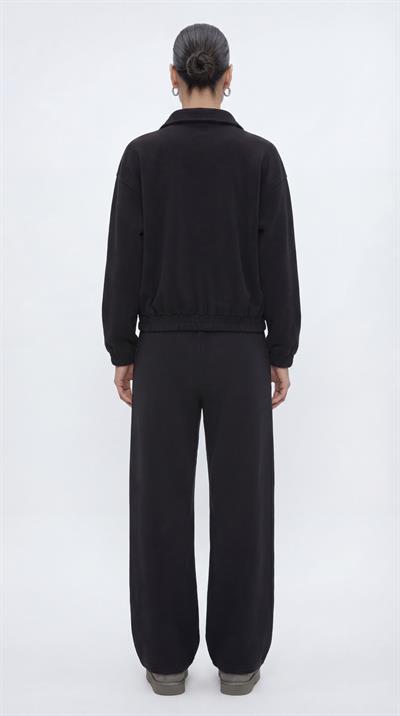 Siyah-ML58027 Fermuarlı Süet Örme Bomber