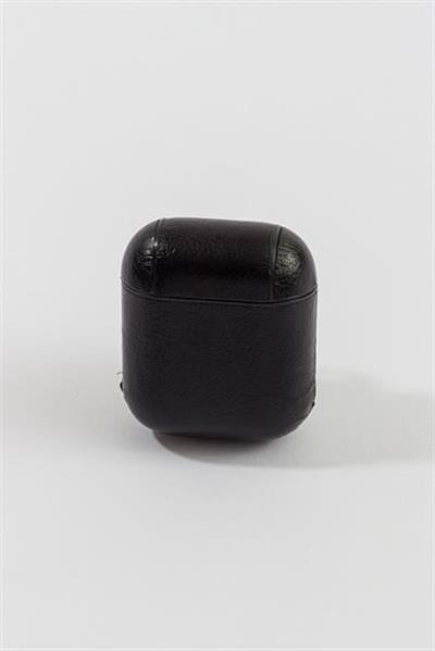 Airpods 1/2 Nci Nesil Uyumlu Siyah Deri Kulaklık Kılıfı