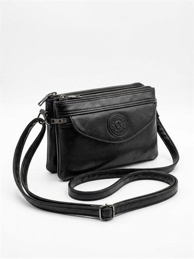 Kadın Siyah Çok Fonksiyonlu Mini Çapraz Askılı Çanta & Cüzdan Clutch