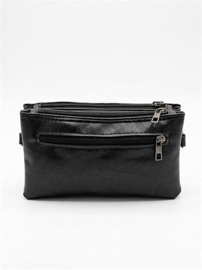 Kadın Siyah Çok Fonksiyonlu Mini Çapraz Askılı Çanta & Cüzdan Clutch
