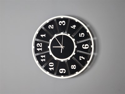 Minimal Style Beyaz-Siyah Dekoratif Duvar Saati - Sessiz Mekanizma