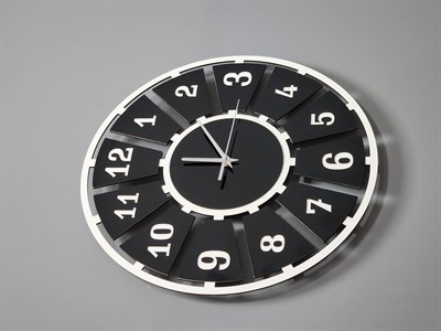 Minimal Style Beyaz-Siyah Dekoratif Duvar Saati - Sessiz Mekanizma
