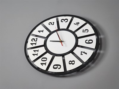 Minimal Style Siyah-Beyaz Dekoratif Duvar Saati - Sessiz Mekanizma