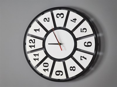 Minimal Style Siyah-Beyaz Dekoratif Duvar Saati - Sessiz Mekanizma