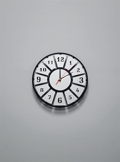 Minimal Style Siyah-Gümüş Dekoratif Duvar Saati - Sessiz Mekanizma