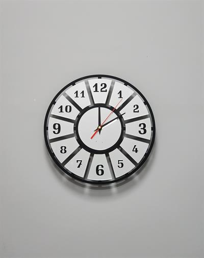 Minimal Style Siyah-Gümüş Dekoratif Duvar Saati - Sessiz Mekanizma