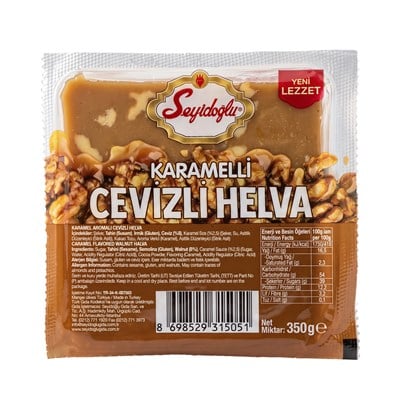 YAZ HELVA 350 GR KARAMELLİ CEVİZLİ SEYİDOĞLUx12