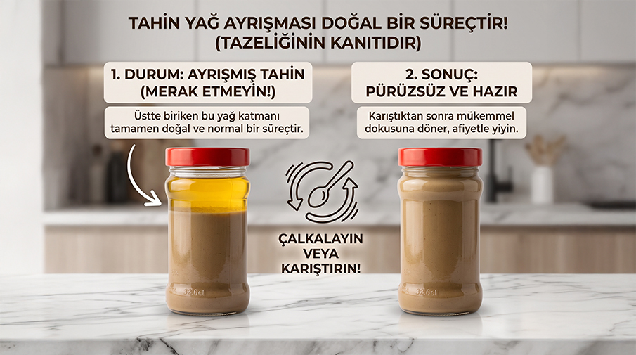 Tahinde yağ ayrışması neden olur