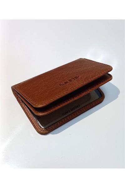 Hakiki Deri Taba Şık ve Dayanıklı Kartlık