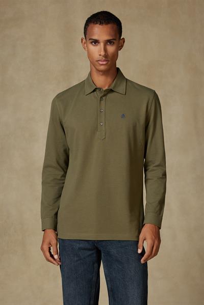 Abbate Castle Pike Pamuklu Comfort Fit Haki Polo Yaka Erkek Düz Polo Shirt