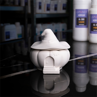 DM-01 Büyülü Balkabağı Acrylax Tasarım Soft Beyaz Dekoratif Mumluk - 1522560001