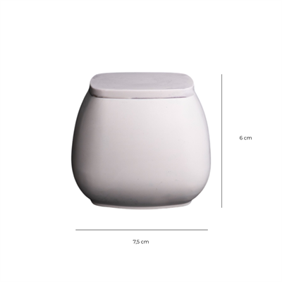 DM-07 Kübik Acrylax Tasarım Soft Beyaz Dekoratif Mumluk - 1522560007