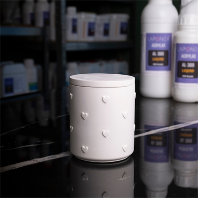 DM-09 Mini Kalpler Acrylax Tasarım Soft Beyaz Dekoratif Mumluk - 1522560009