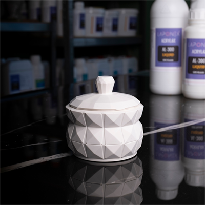 DM-12 Prizma Doku Acrylax Tasarım Soft Beyaz Dekoratif Mumluk - 1522560012