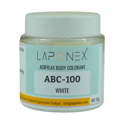 ABC-100 White Su Bazlı Reçinelerle Uyumlu Acrylax Beyaz Toz Pigment 50 g - 1522551001