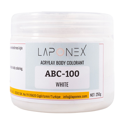 ABC-100 White Su Bazlı Reçinelerle Uyumlu Acrylax Beyaz Toz Pigment 250 g - 1522551002