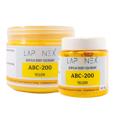 ABC-200 Yellow Su Bazlı Reçinelerle Uyumlu Acrylax Sarı Toz Pigment 50 g - 1522552001
