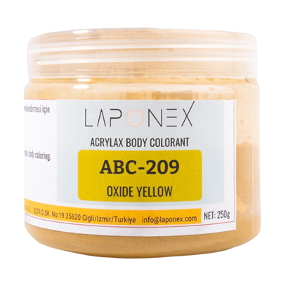 ABC-209 Oxide Yellow Su Bazlı Reçinelerle Uyumlu Acrylax Oksit Sarı Toz Pigment 250 g - 1522552092