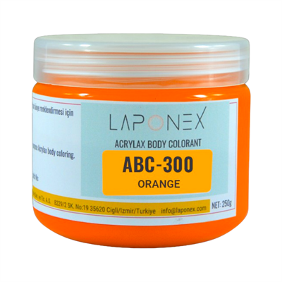 ABC-300 Orange Su bazlı reçinelerle uyumlu ACRYLAX Turuncu Toz Pigment  250 Gr  - 1522553002